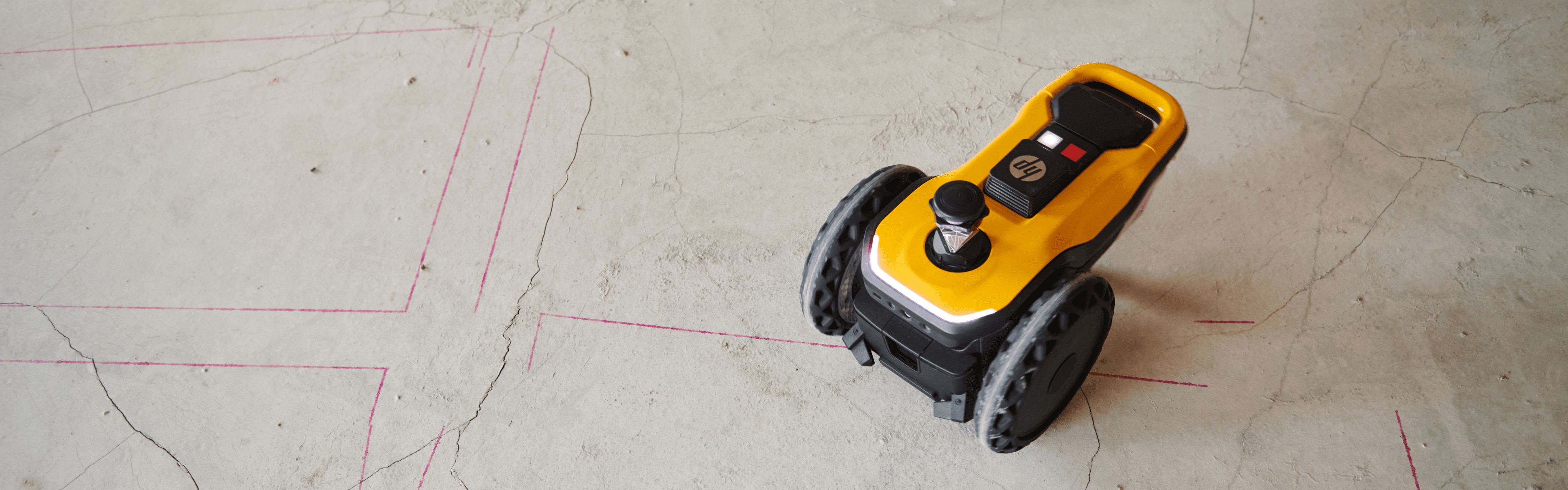 HP SitePrint Roboter bei der Baustellenmarkierung